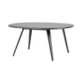 Ronde zwarte eettafel met slanke poten