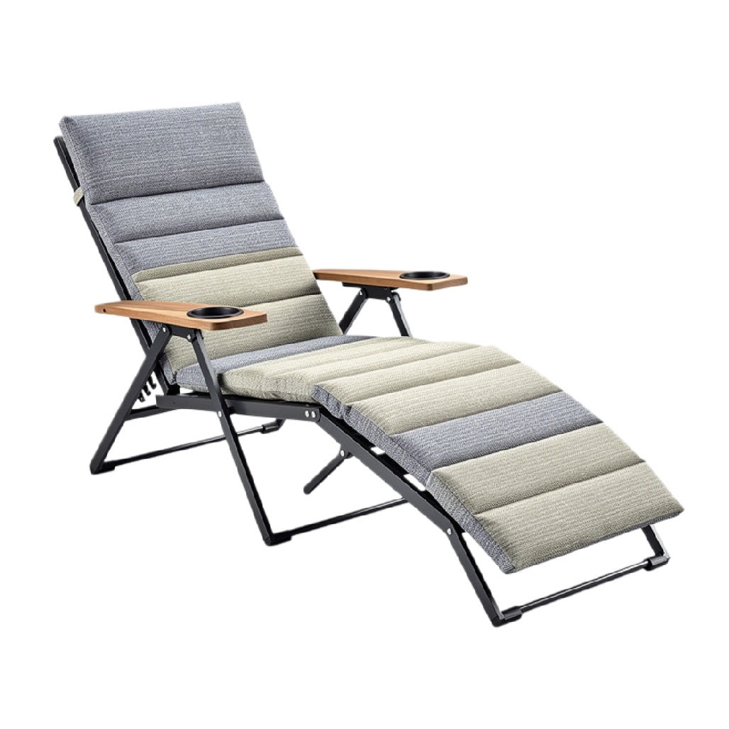 Lounge Stoel met Verstelbare Rugleuning en Armleuningen