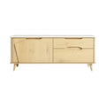 Moderne houten TV-kast met lades en een strak design